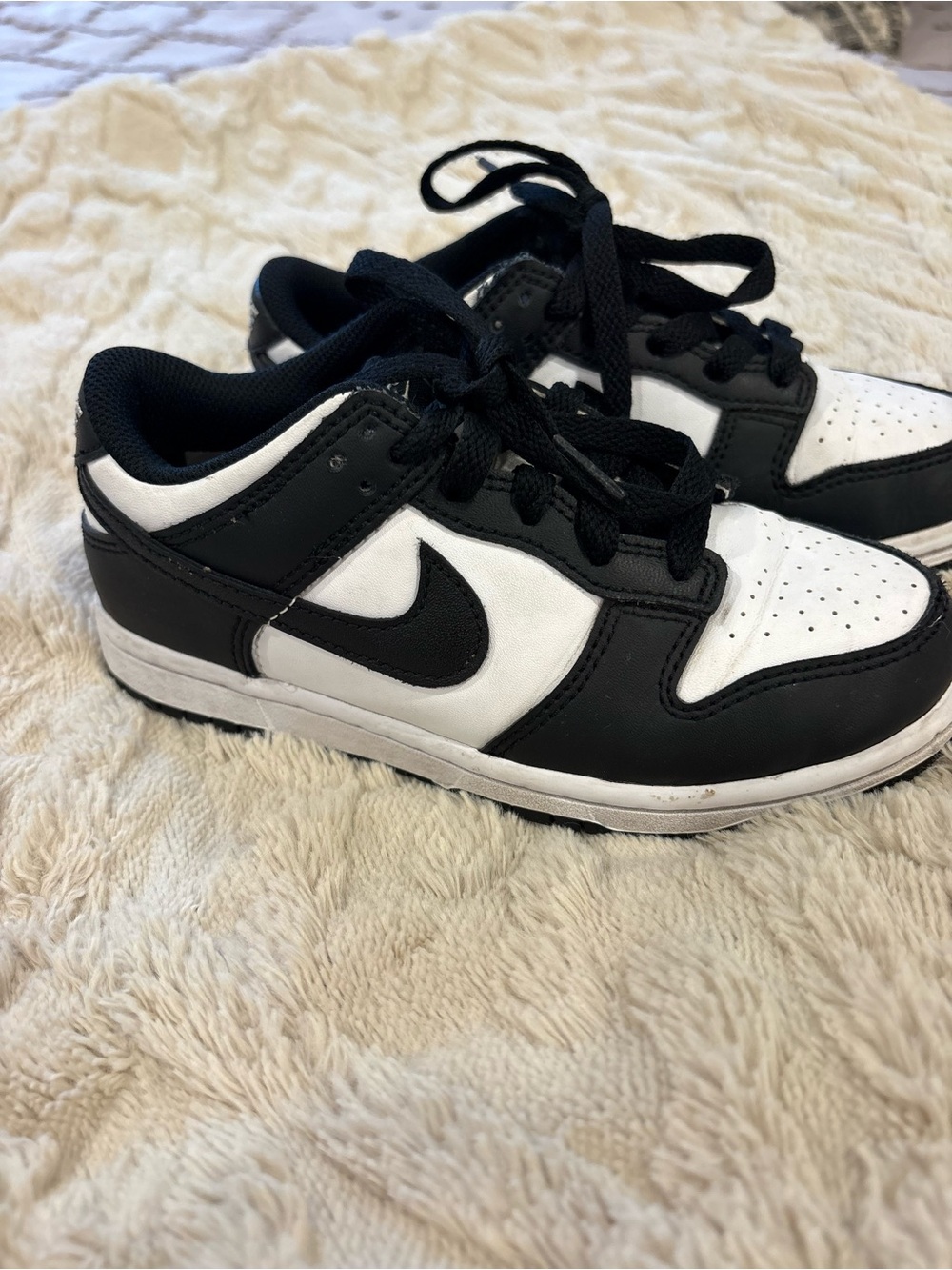 Nike Kids' Dunks Black and White Low-Top Sneakers